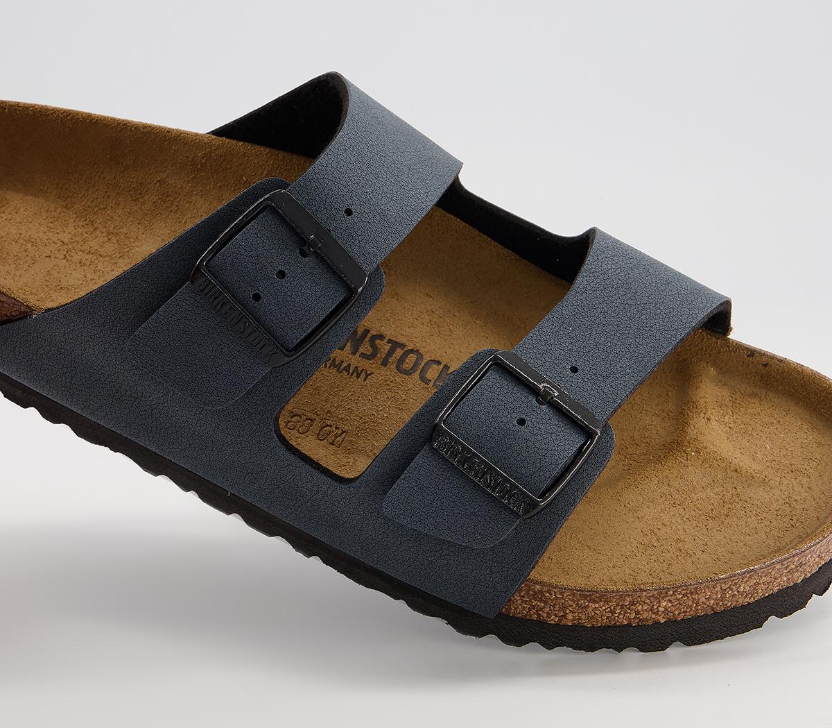 BIRKENSTOCK Arizona Two Strap Sandals M Basalt Birko Flor Nubuck - Sandalen