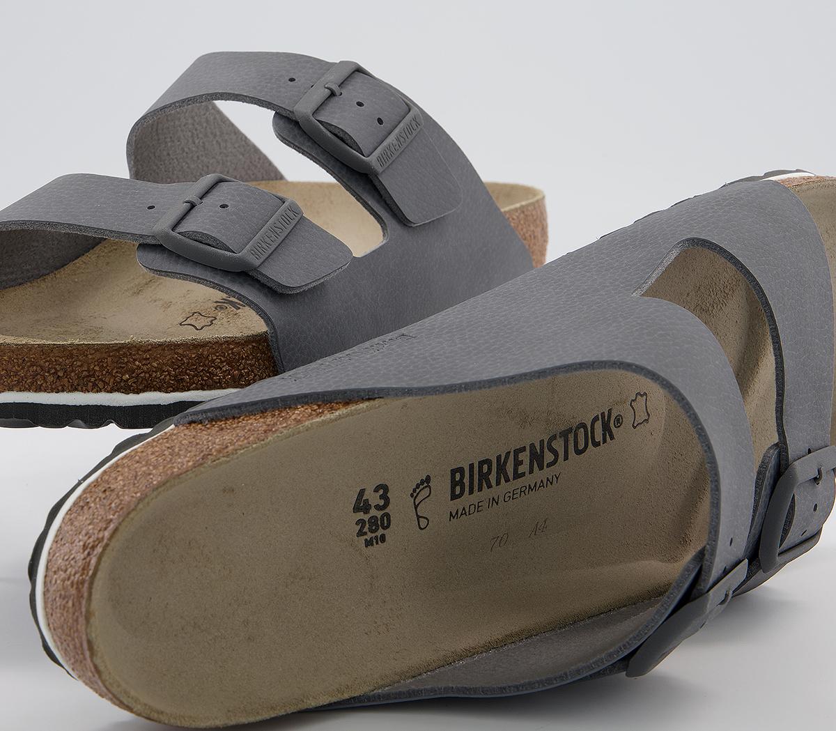 birkenstock arizona two strap basalt nubuck