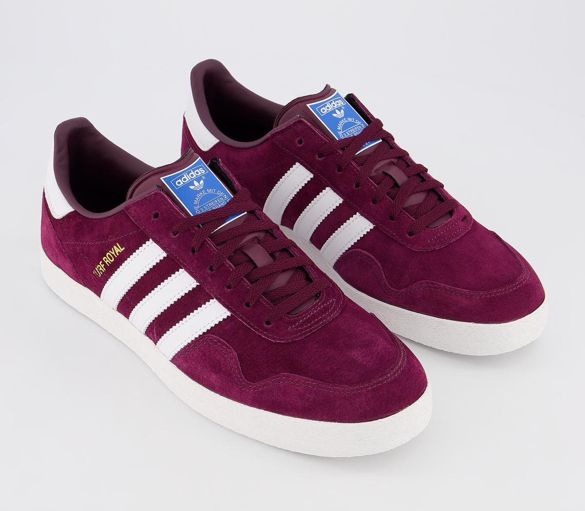 adidas Turf Royal Trainers Maroon White - His trainers