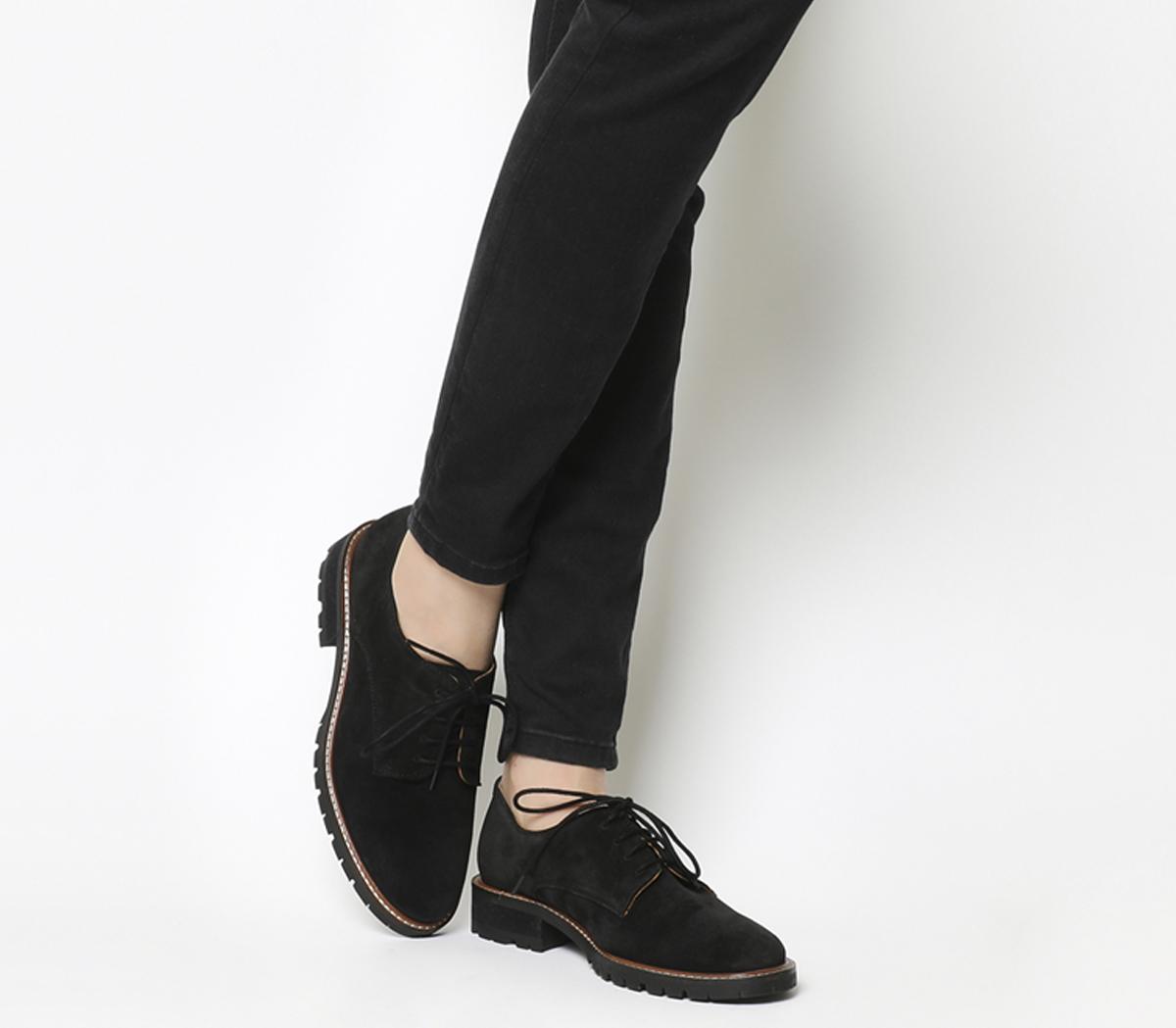 black flat office shoes