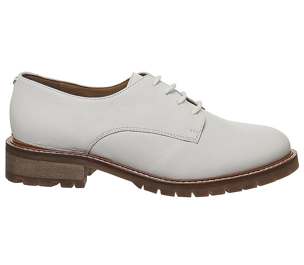 white leather flats women