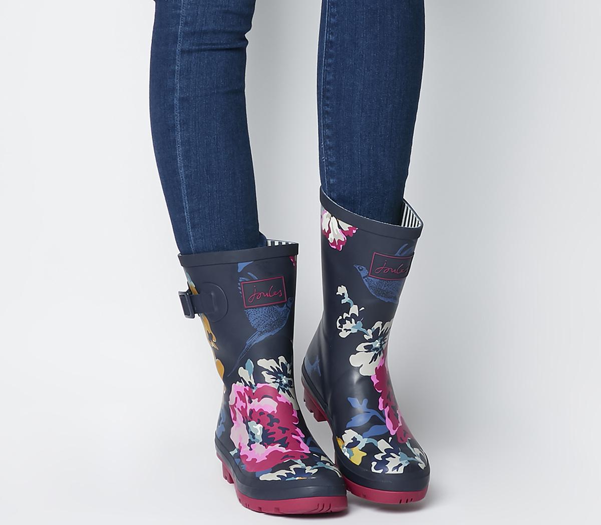 floral ankle wellies