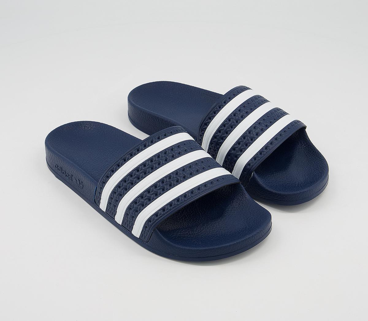 adidas Adilette Sliders Navy White - Women’s Sandals