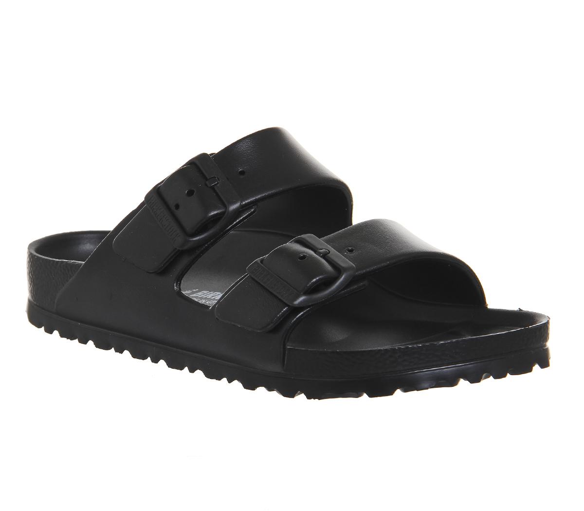 birkenstock arizona two strap sandals black eva