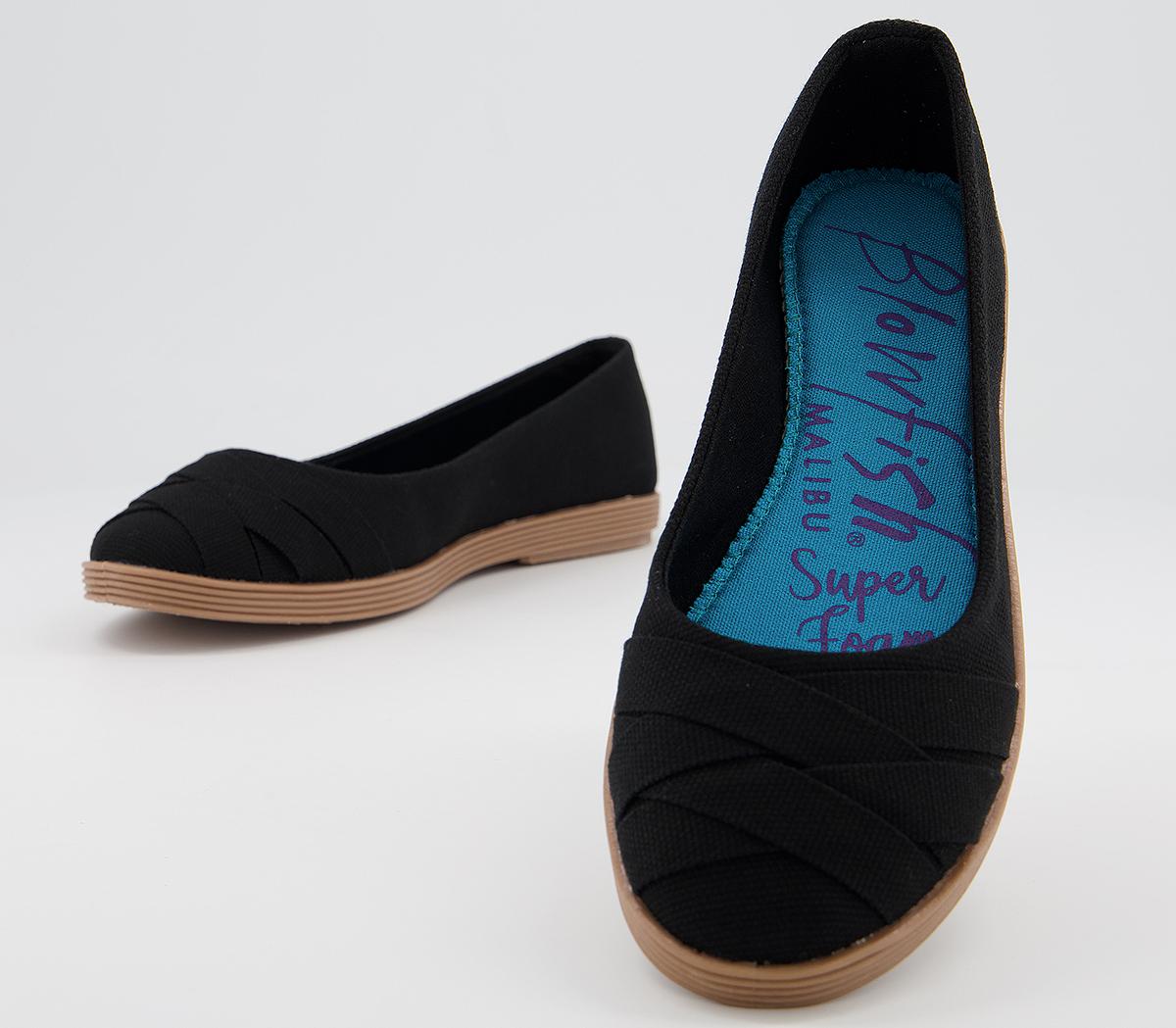 Blowfish Malibu Glo Ballet Pumps Black Canvas - Flats