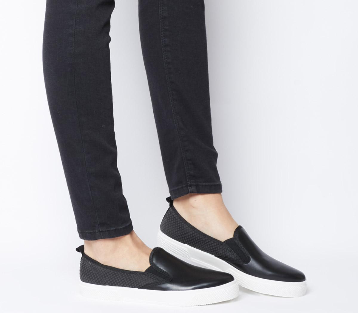 black slip on trainers