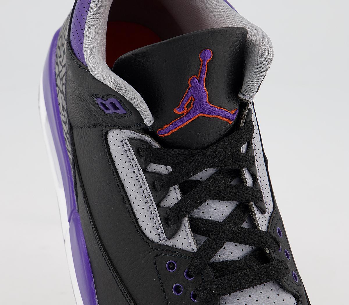 black purple grey jordans