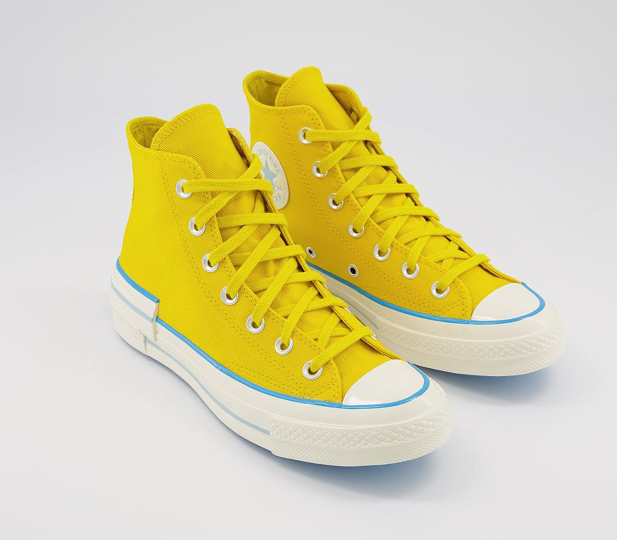 Converse All Star Hi 70s Trainers Speed Yellow Sail Blue Egret - Unisex ...