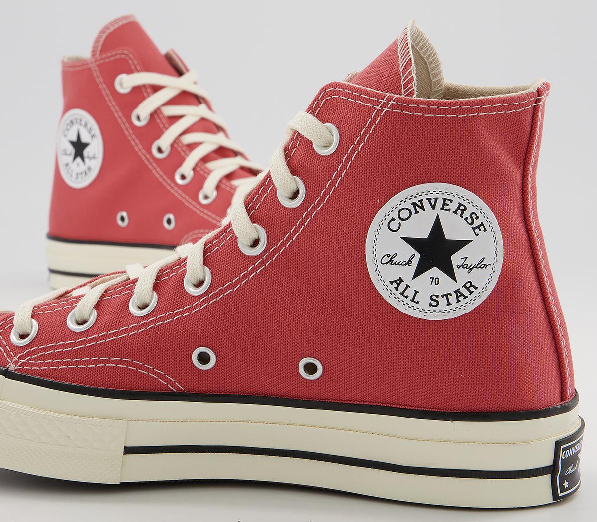 Converse All Star Hi 70s Trainers Recycled Canvas Terracotta Pink Egret ...