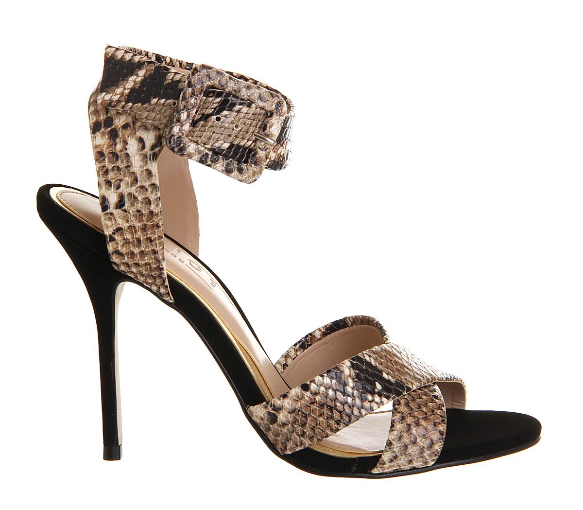 Office Solo  Single Sole Sandal  Snake Leather High  Heels 