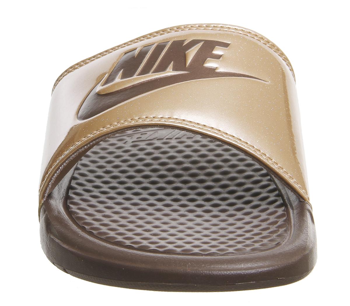 nike bronze sliders