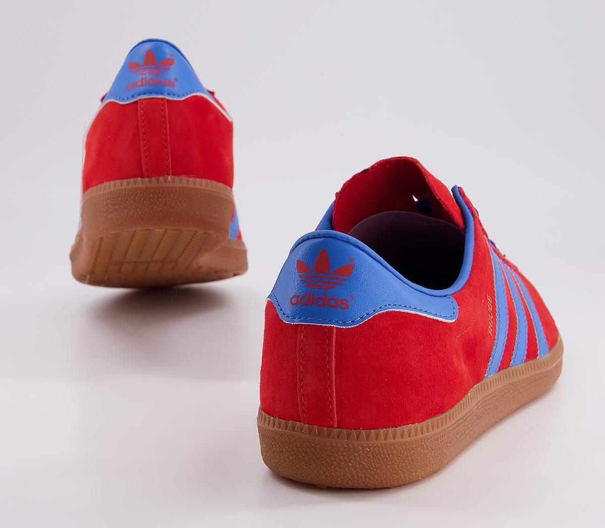 adidas Rouge Trainers Red Gold Metallic - Terrace Trainers