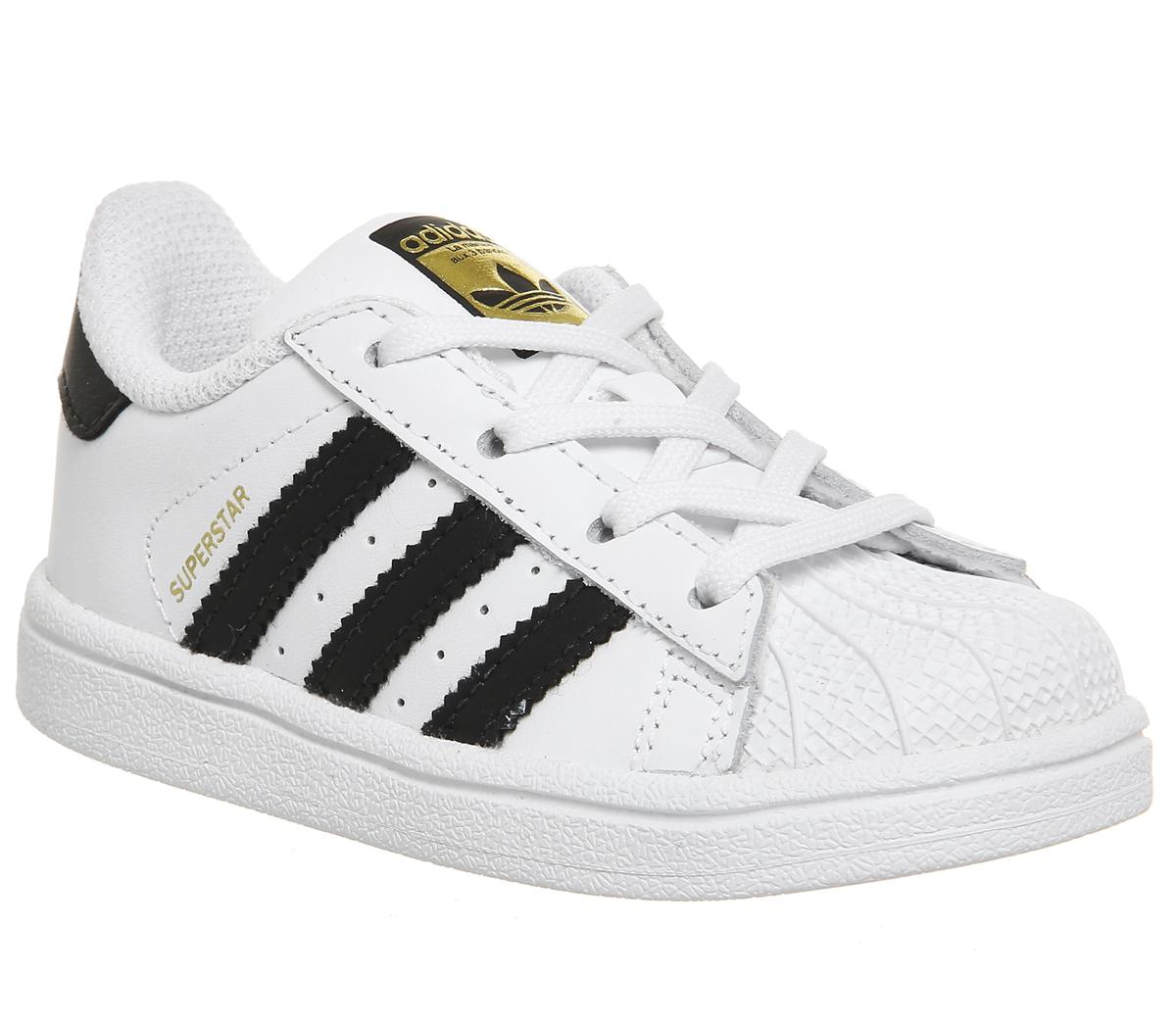 adidas Superstar Infant 2-9 White Black 