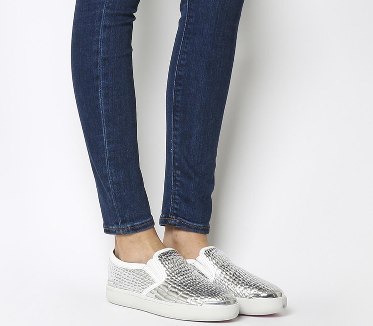 ted baker silver flats