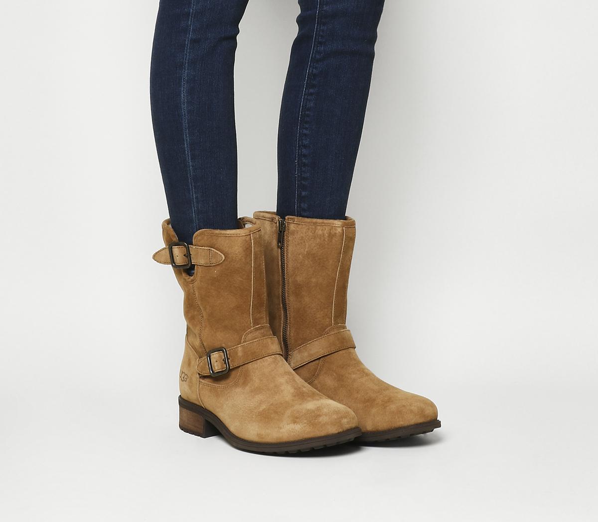 UGG Chaney Buckle Boots Chestnut Suede 