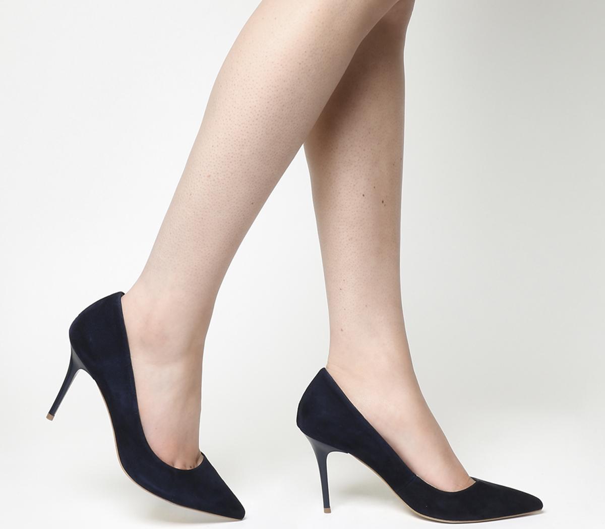 navy suede courts