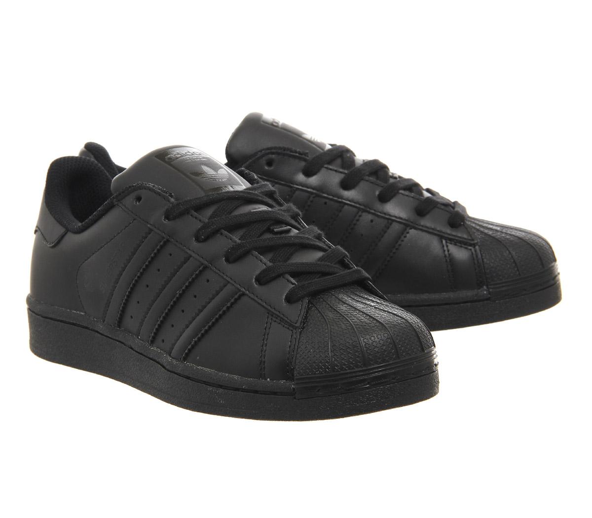 black adidas trainers