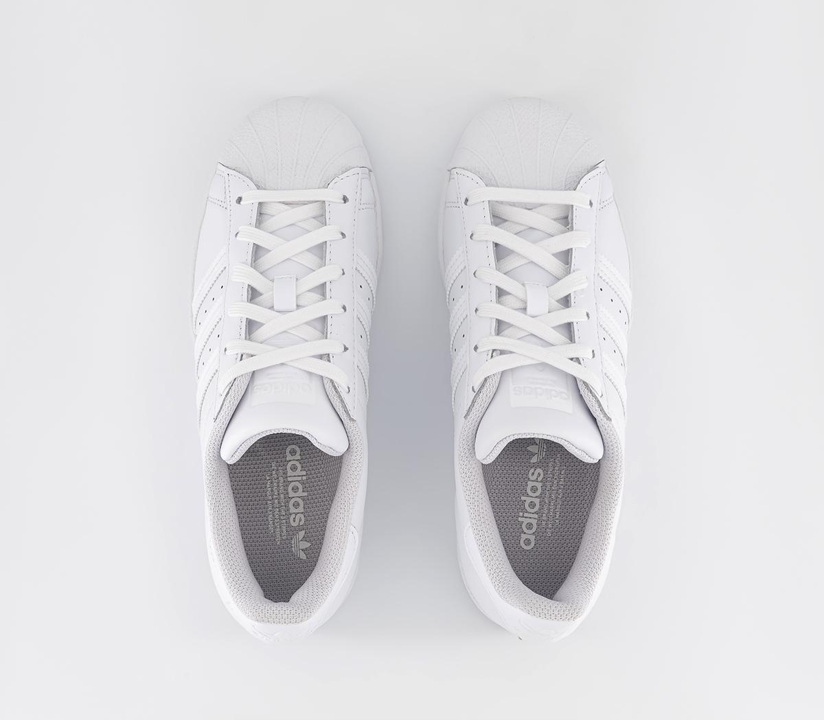 superstar gs trainers white metallic