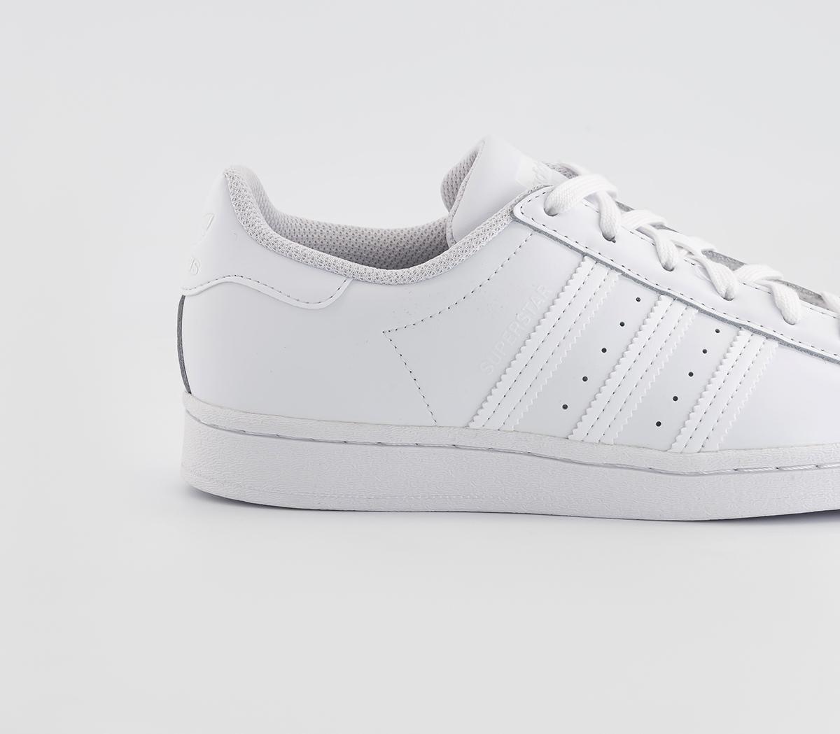 superstar gs trainers white metallic