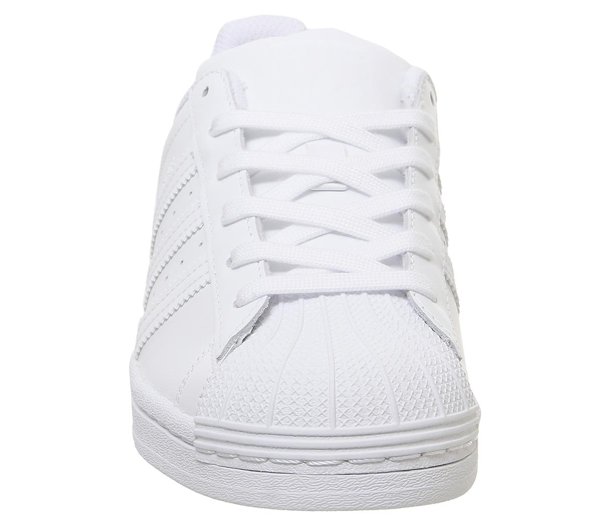 superstar gs trainers white metallic