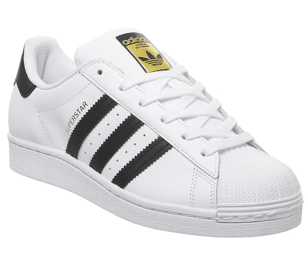 adidas Superstar Gs Trainers White Black White - Hers trainers