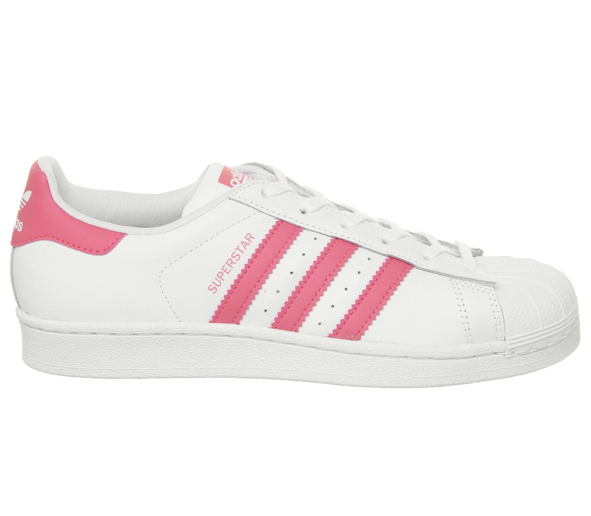 adidas Superstar Gs Trainers White Clear Pink - Sneaker damen