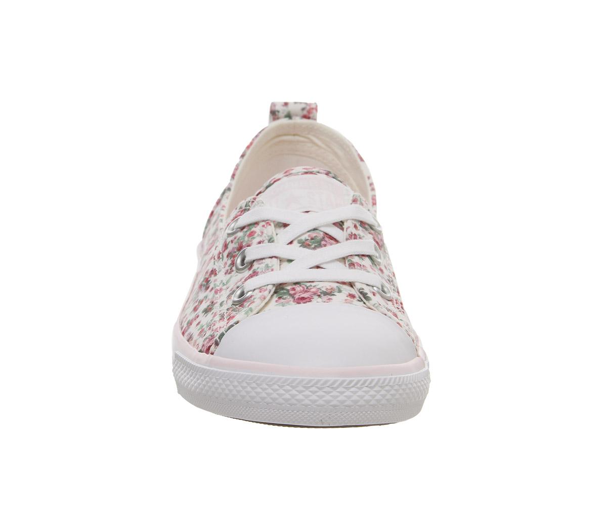 Converse Ctas Ballet Lace Pink Foam Egret White Floral - Hers trainers