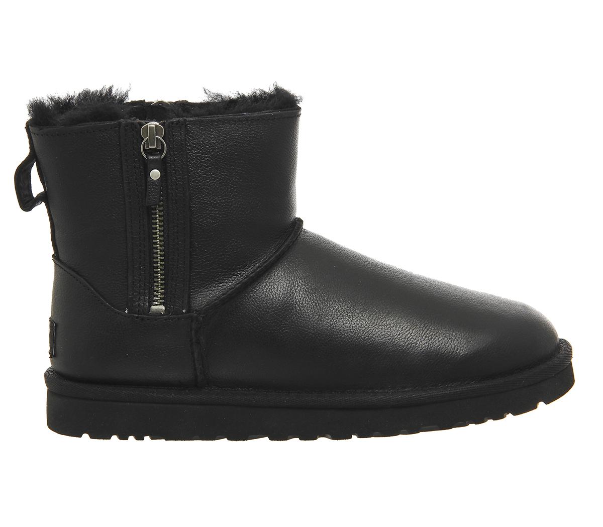 ugg leather boots ankle