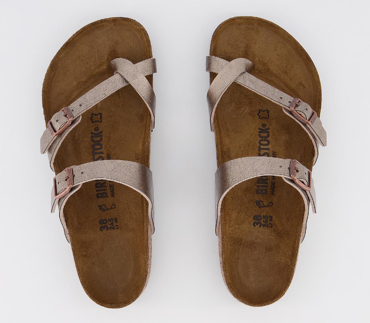 birkenstock mayari metallic taupe