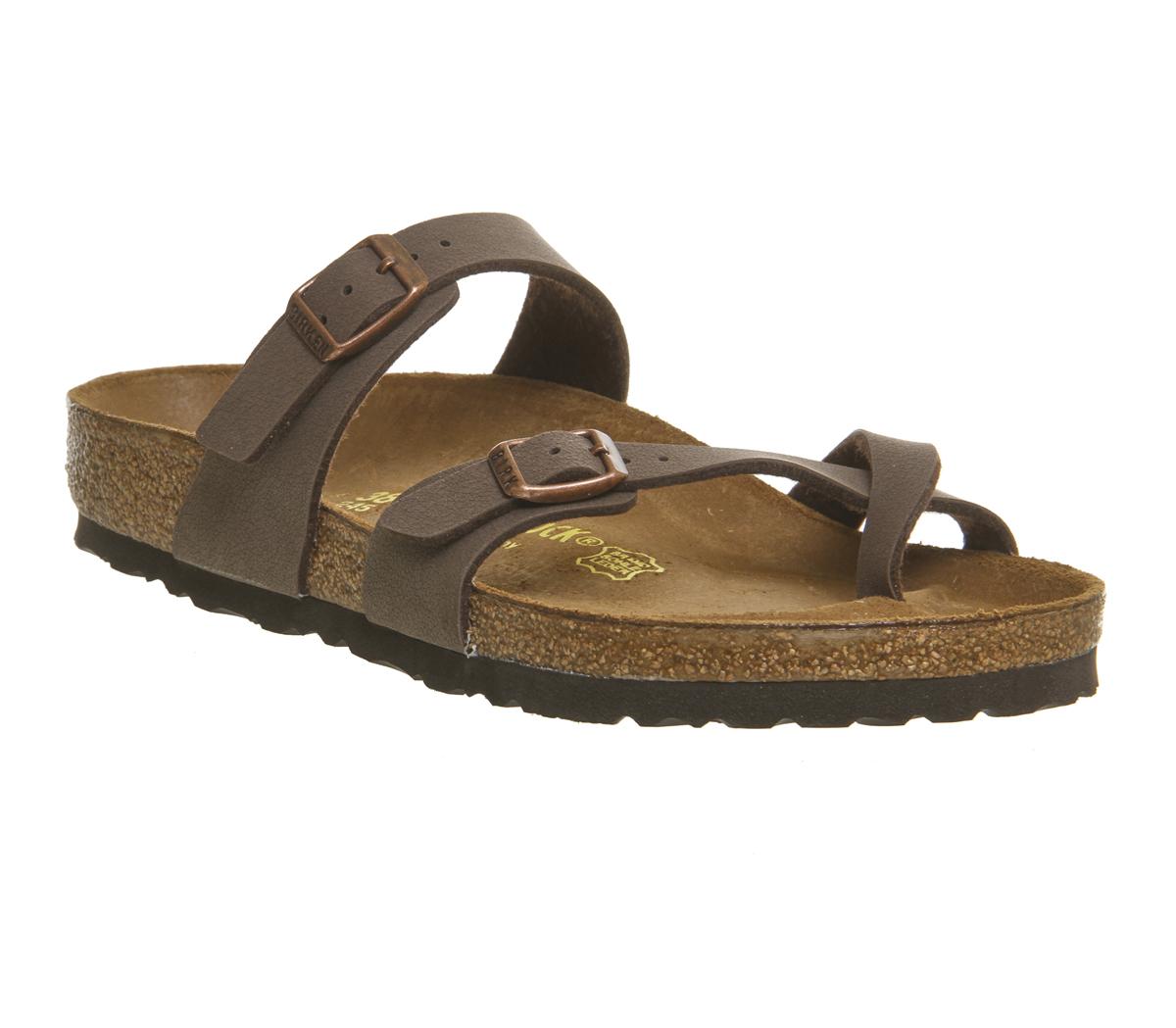 birkenstock mayari cross strap sandals mocha