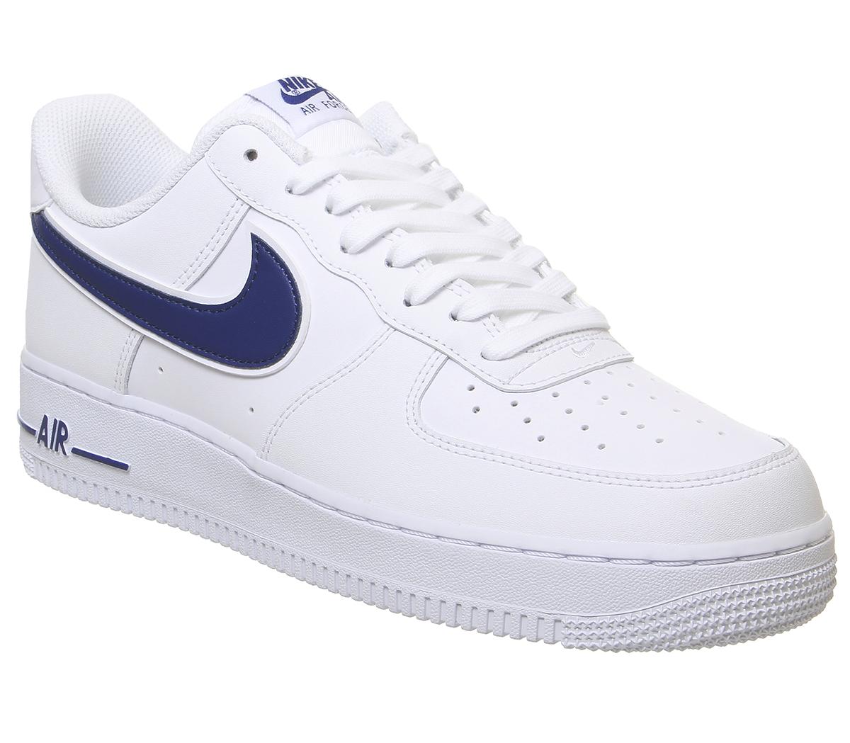 Nike Nike Air Force 1 Trainers White Deep Royal - His trainers