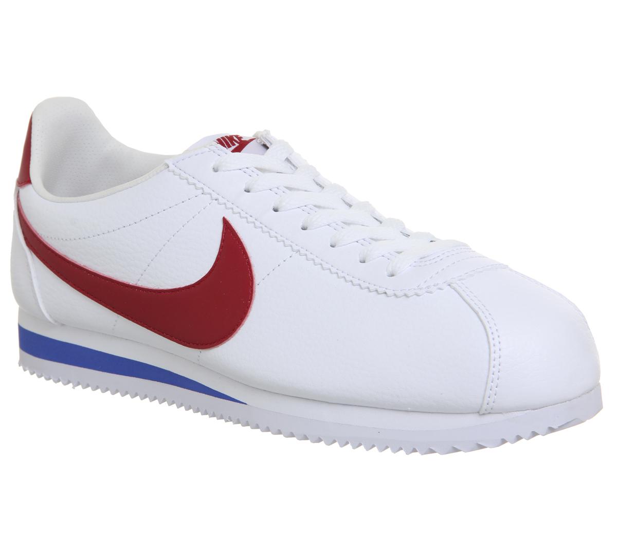 nike white and red trainers