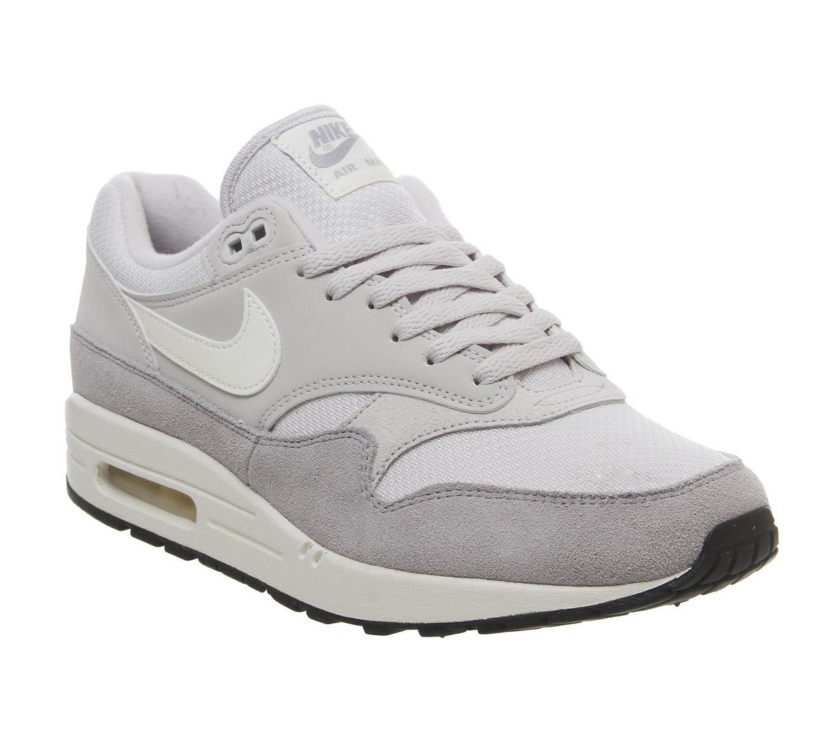 Nike Air Max 1 Trainers Vast Grey Sail Wolf Grey - His trainers