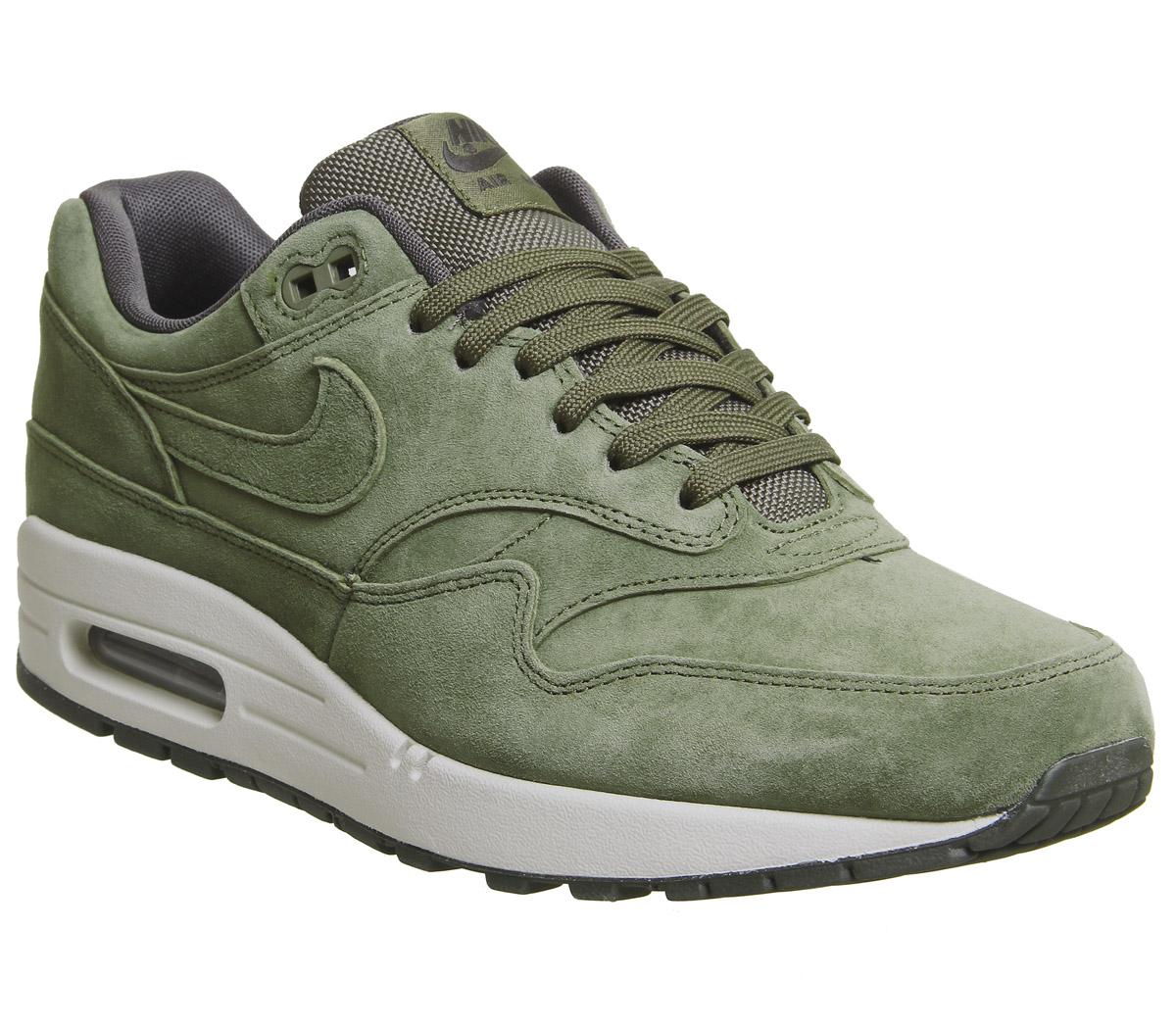 Nike Air Max 1 Trainers Olive Sequoia Light Bone His Trainers