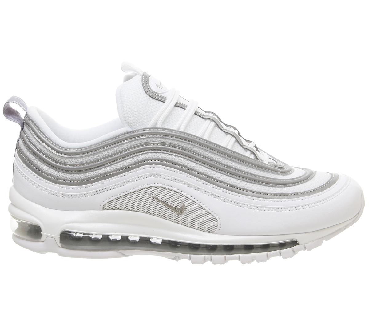 Nike Air Max 97 Trainers White Reflect Silver Wolf Grey - Sneaker herren