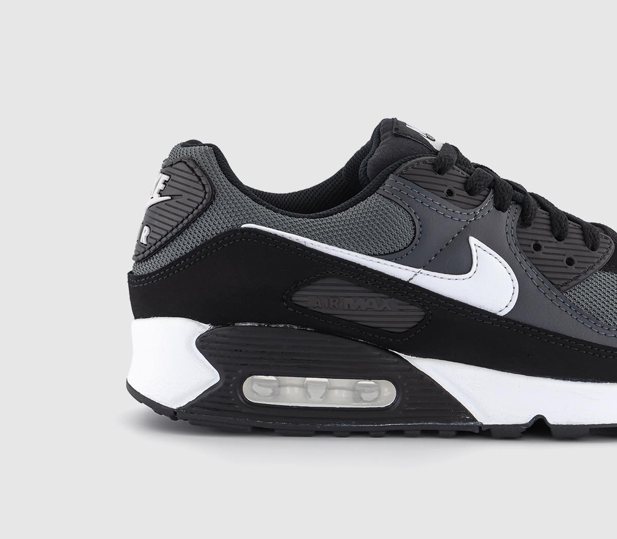 nike air max 90 leather black and white