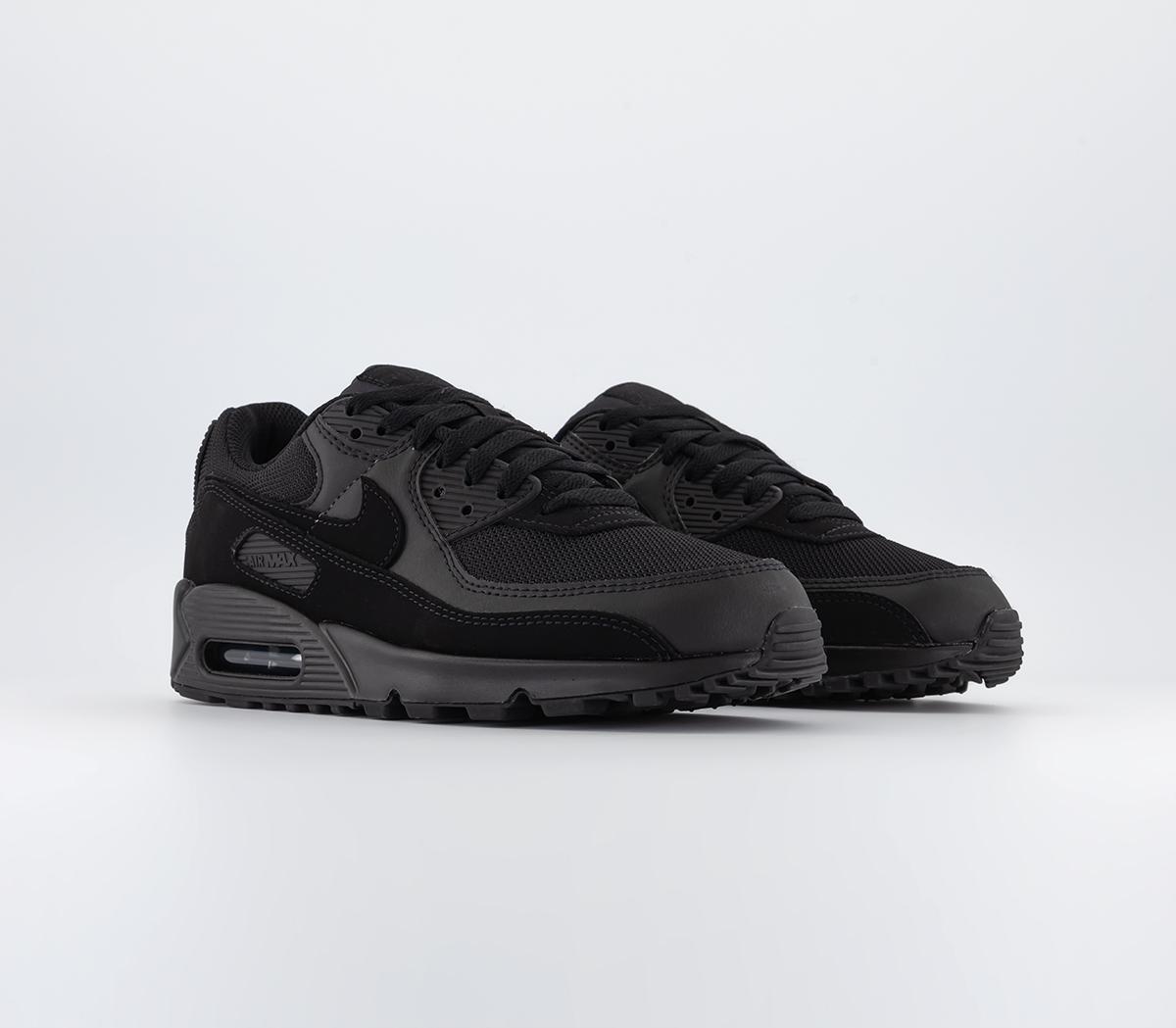 Nike Air Max 90 Trainers Black - His trainers