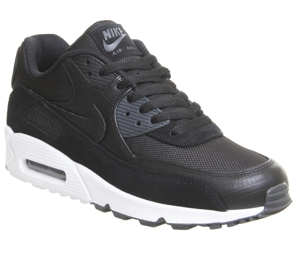 air max 90 trainers anthracite white black