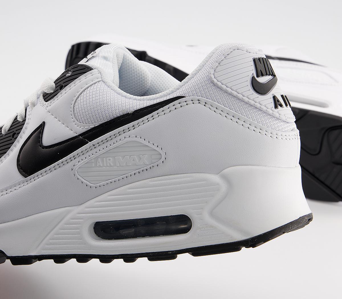 black air max 90 with white laces