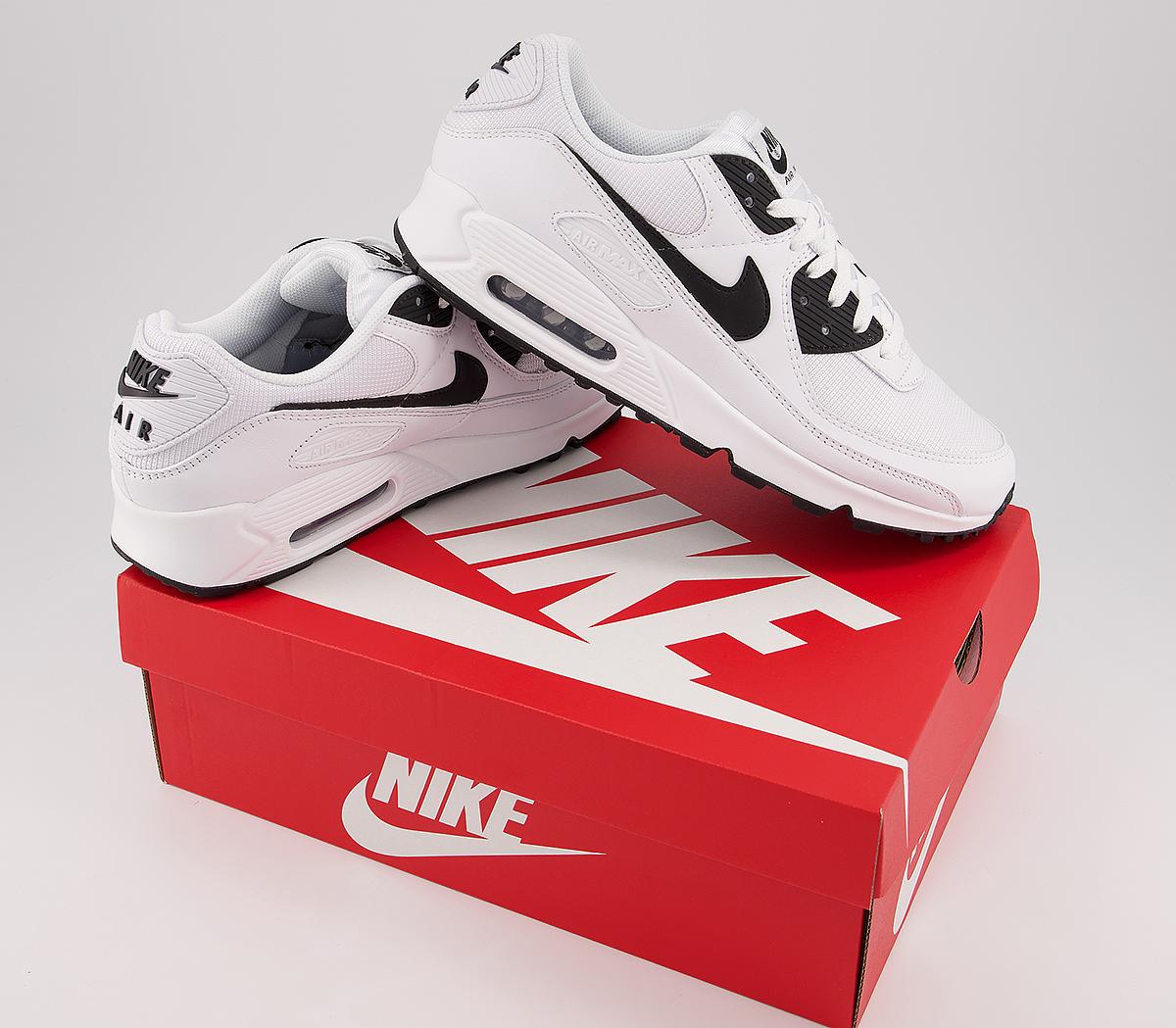 Nike Air Max 90 Trainers White Black White Unisex Sports