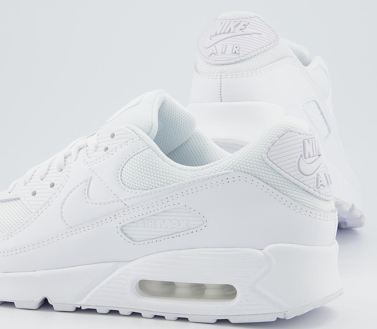 nike air max 90 essential trainers in white