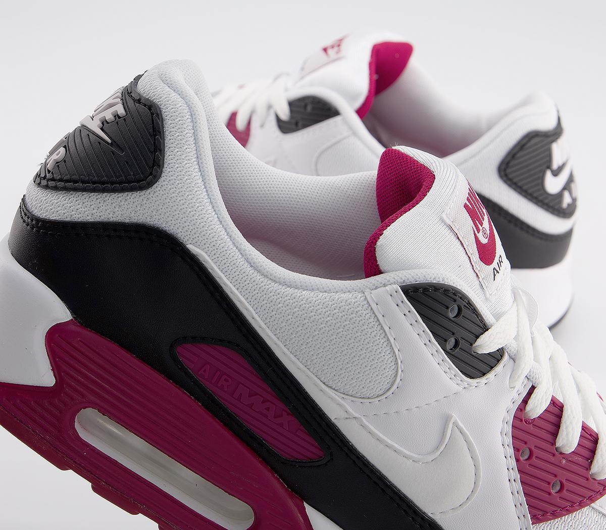 Nike Air Max 90 Trainers White White Chile Red Black - Unisex Sports