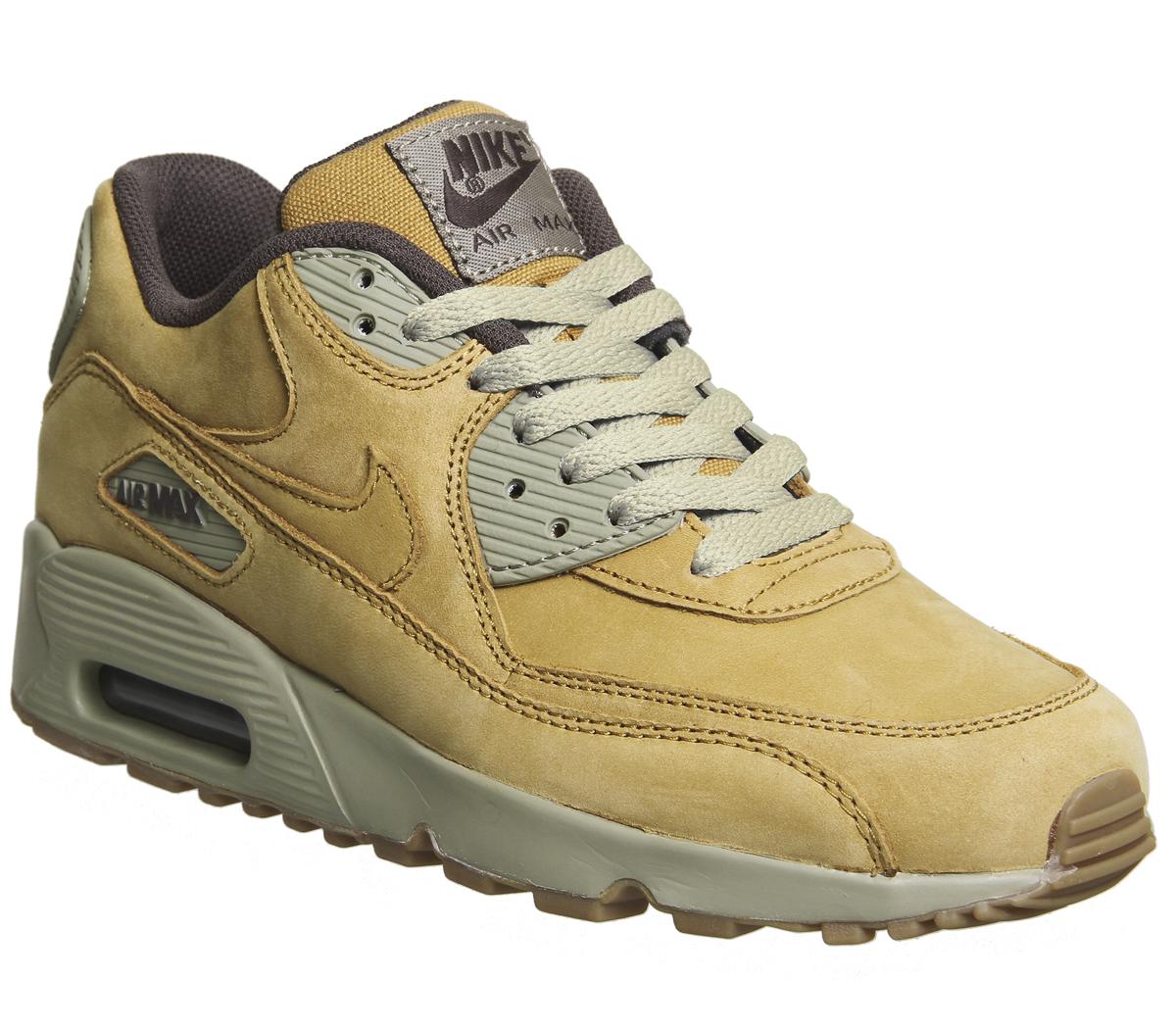Nike Air Max 90 Trainers Flax Flax Gum Light Brown - Hers trainers