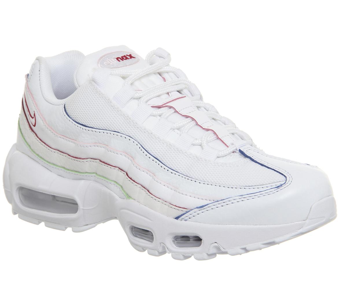 nike air max 95 leather trainers in white