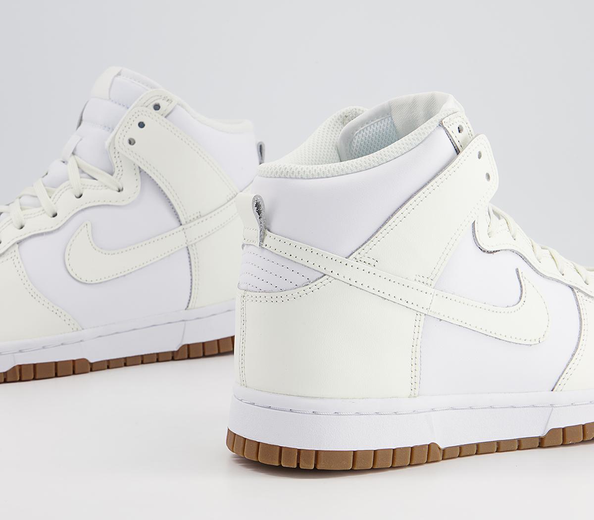 Nike Dunk Hi Trainers White Sail Gum Med Brown - Hers trainers