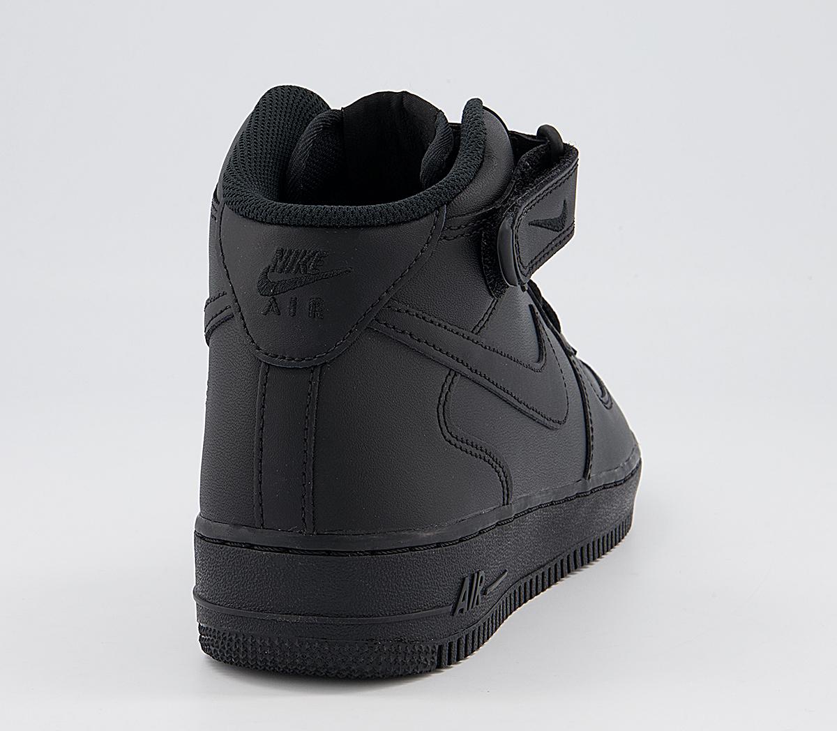 black nike air force trainers