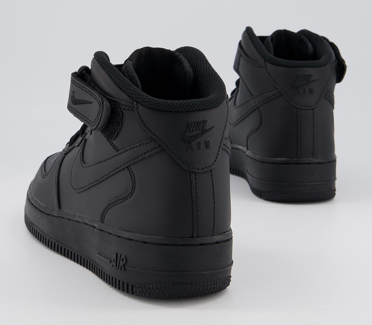 nike air force 1 mid black mens