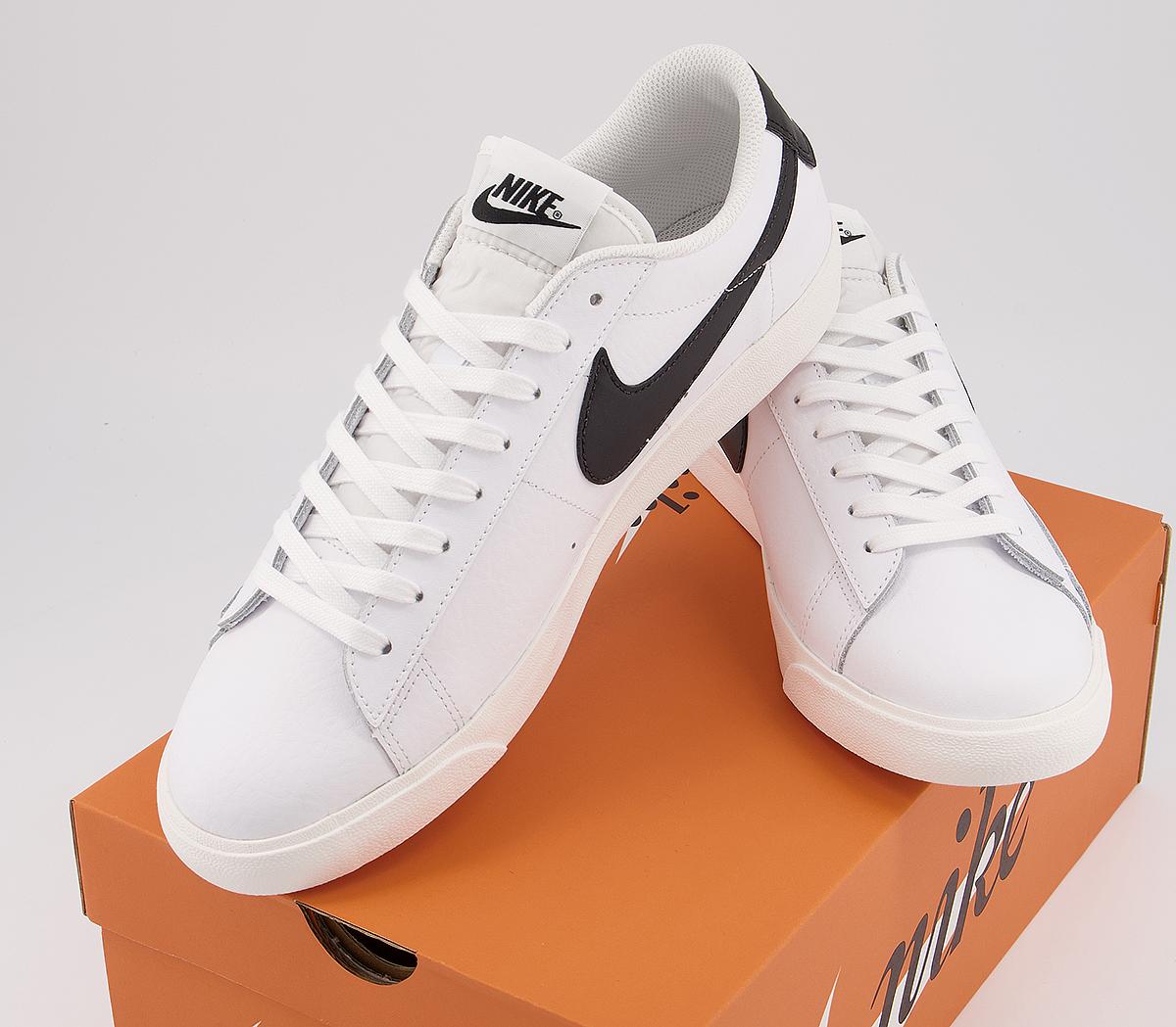 blazer low white black