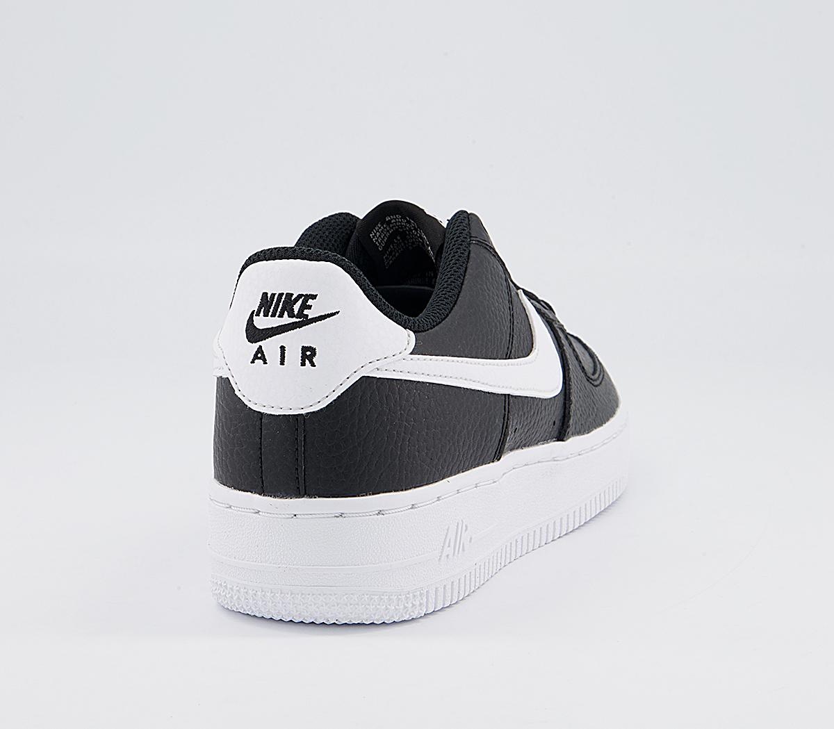 Nike Air Force 1 Boys Trainers Black White - Kids Trainers