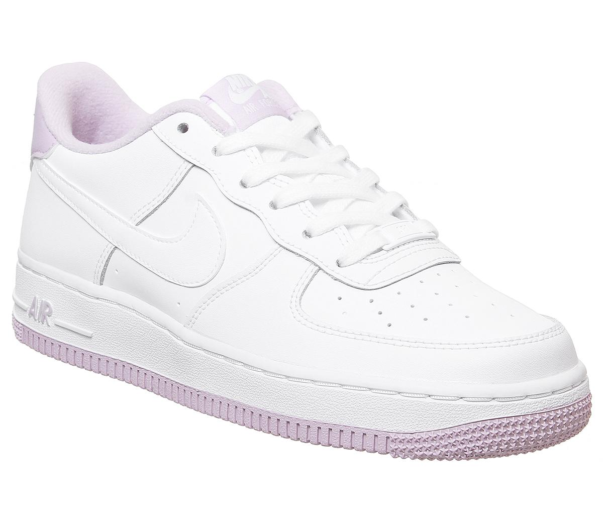 Nike Air Force 1 Trainers White White Iced Lilac - Hers trainers